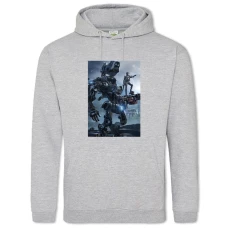 Hoodie with Print Titanfall Theme - 2XL grey