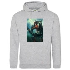 Hoodie with Print Titanfall Robot - 2XL grey