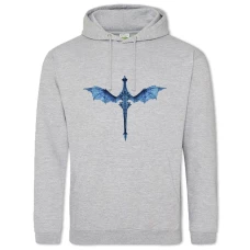 Hoodie with Print The Elder Scrolls Dragon - 2XL grey