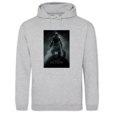 Hoodie with Print The Elder Scrolls Skyrim Print - 2XL grey