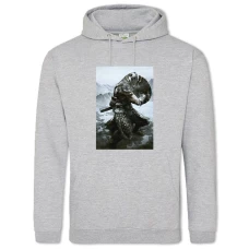 Hoodie with Print The Elder Scrolls Powerful Hero - 2XL grey