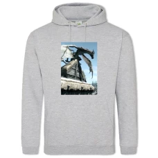 Hoodie with Print The Elder Scrolls Big Dragon Print - 2XL grey