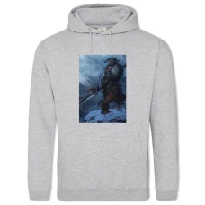 Hoodie with Print The Elder Scrolls Theme - 2XL grey