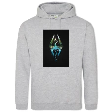Hoodie with Print The Elder Scrolls Skyrim Logo Print - 2XL grey