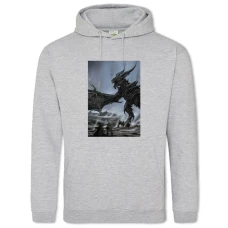 Hoodie with Print The Elder Scrolls Main Dragon - 2XL grey