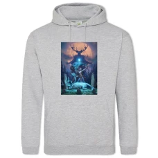 Hoodie with Print The Elder Scrolls Hircine Print - 2XL grey