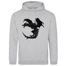 Hoodie with Print The Elder Scrolls Dragon Logo - 2XL grey
