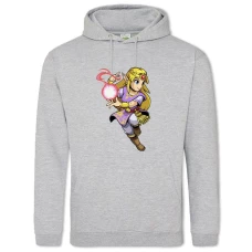 Hoodie with Print The Legend Of Zelda Hero Magic - 2XL grey