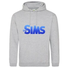 Hoodie with Print The Sims Blue Logo - 2XL grey