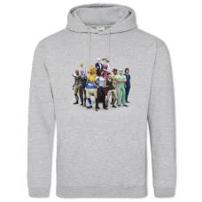 Hoodie with Print The Sims Heroes - 2XL grey