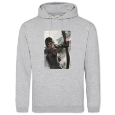 Hoodie with Print Tomb Raider Lara Croft Archer - 2XL grey