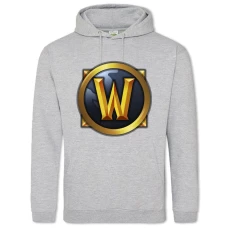 Hoodie with Print World Of Warcraft Logo - 2XL grey