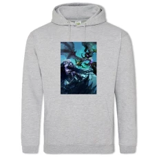 Hoodie with Print World Of Warcraft Battle - 2XL grey