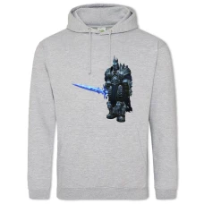 Hoodie with Print World Of Warcraft Lich King Hero - 2XL grey
