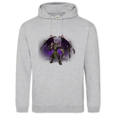 Hoodie with Print World Of Warcraft Hero - 2XL grey
