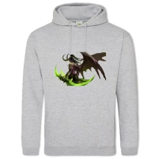 Hoodie with Print World Of Warcraft Illidan Stormrage Hero - 2XL grey