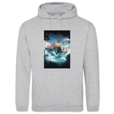 Hoodie with Print World Of Warships Cute Print - 2XL grey