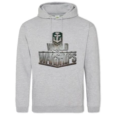 Hoodie with Print World Of Warships Logo - 2XL grey