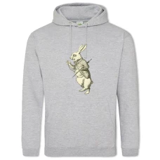 Hoodie with Print Rabbit From Alice In Wonderland - 2XL grey