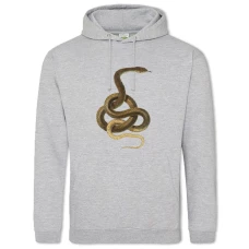 Hoodie with Print Yellow Snake Jigsaw - 2XL grey
