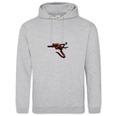 Hoodie with Print Red And Black Snake - 2XL grey