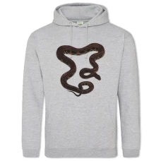 Hoodie with Print Cute Snake With Circles - 2XL grey