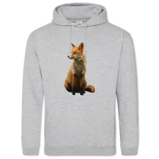 Hoodie with Print Fox Cunning - 2XL grey