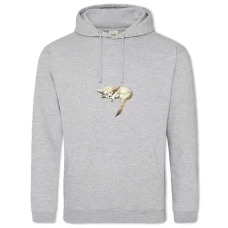 Hoodie with Print Cute Fox Sleeps - 2XL grey