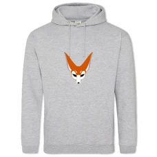 Худи с принтом Голова Лисы - 2XL серый