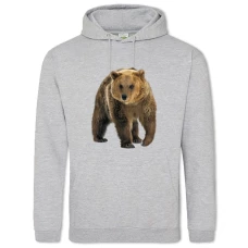 Hoodie with Print Bear Walks - 2XL grey