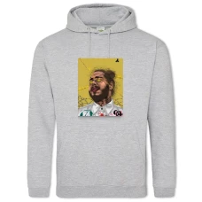 Hoodie with Print Post Malone - 2XL grey