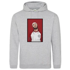 Hoodie with Print Post Malone 2 - 2XL grey