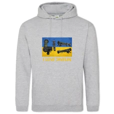 Худі з принтом Я люблю Джавелін - 2XL сірий