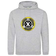 Hoodie with Print Russian military ship, go fuck yourself logo - 2XL grey