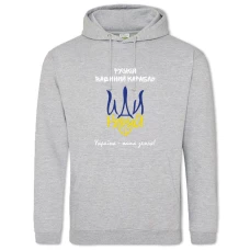 Hoodie with Print Russian military ship go fuck ..uy - 2XL grey