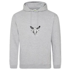 Hoodie with Print Muzzle Of Eagle - 2XL grey