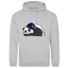 Hoodie with Print Cute Panda Sleeps - 2XL grey