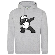 Hoodie with Print Panda Dab - 2XL grey
