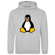 Hoodie with Print Penguin From Cartoon - 2XL grey