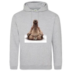 Hoodie with Print Sloth Sits - 2XL grey