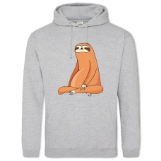 Hoodie with Print Orange Sloth Sleeps - 2XL grey