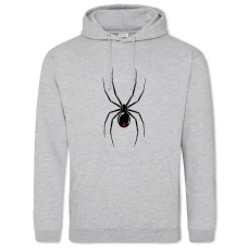 Hoodie with Print Spider - 2XL grey