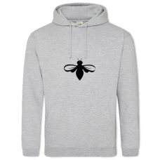 Hoodie with Print Black Shaow Of Bee - 2XL grey