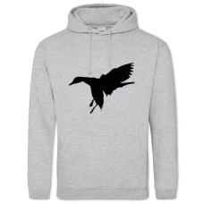 Hoodie with Print Duck Flies - 2XL grey