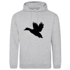 Hoodie with Print Shadow Of Duck - 2XL grey