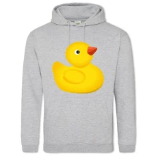 Hoodie with Print Yellow Duck Toy - 2XL grey