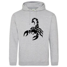 Hoodie with Print Scorpio - 2XL grey