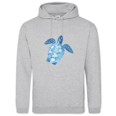 Hoodie with Print Turtle - 2XL grey