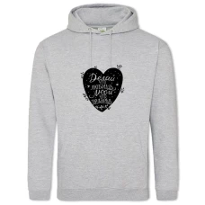 Hoodie with Print Do What You Love - 2XL grey