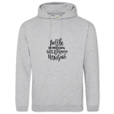 Hoodie with Print Love Is - 2XL grey